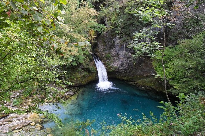 Blue Eye Ksamil Beach, Saranda day tour from Tirana Durres golem. - Tepelene Cold Water Waterfall: a free 20-minute stop that works as a reset