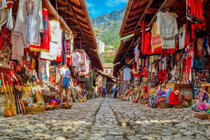 From Tirana and Durres, Kruja Old Bazaar and Castle Day Tour - Kruja Castle: Skanderbeg Museum, views, and crafts at the foot of the hill