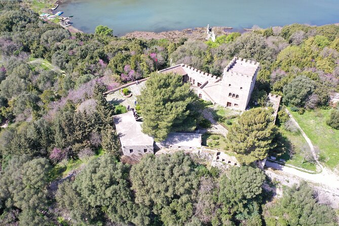 Full Day Tour: Butrint National Park, Ksamil, Blue Eye and Lekursi Castle - Lekuresi Castle Views: Saranda from the hilltop
