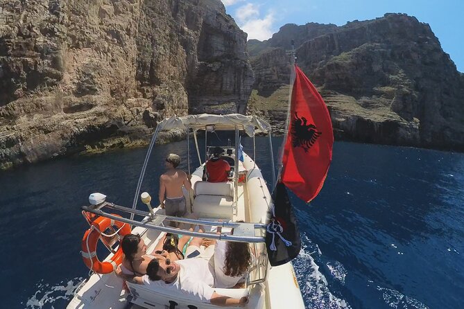 Private 6 H Boat Dafina Bay & Bear's Bay - Stop 1: Karaburun-Sazan Park views, Soda Forest, and Mezokanal