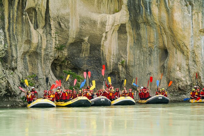 Rafting Vjosa River Gjirokastër Albania ARG - Langarica canyon: caves, sulfur springs, and the scenery you actually notice