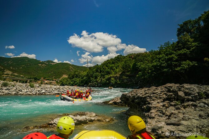 Rafting Vjosa River Gjirokastër Albania ARG - The river ride: pace, swim stops, and cliff-jump options