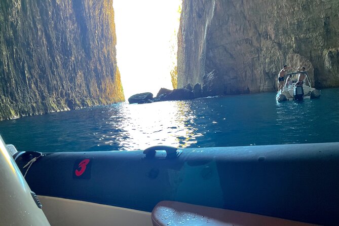 Secret Blue Gem Cave & Grama Bay Boat Tours Vlore - Blue Cave and Plazhi i Llovizit: the light show and the beach break