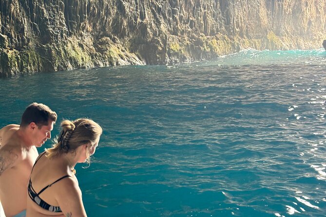 Speedboat Tour to Sazan Island, Haxhi Ali Cave and Marine Park - Food, drinks, and the beach setup you should expect