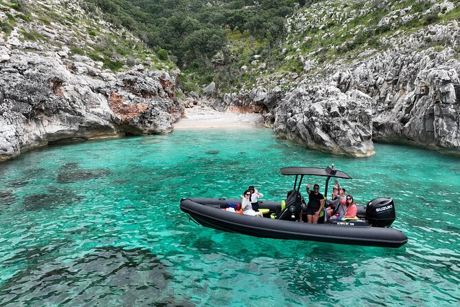 Vlore Speedboat Tour to Haxhi Ali Cave - Cape Galoveci: limestone rocks and quick scenic cruising